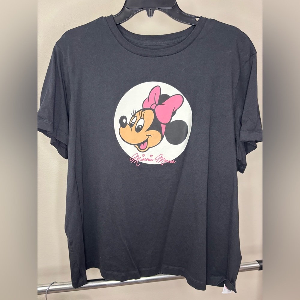 Shop Disney Disney Parks Women’s Minnie Mouse Black Tee Size XL - Picture 2 of 6
